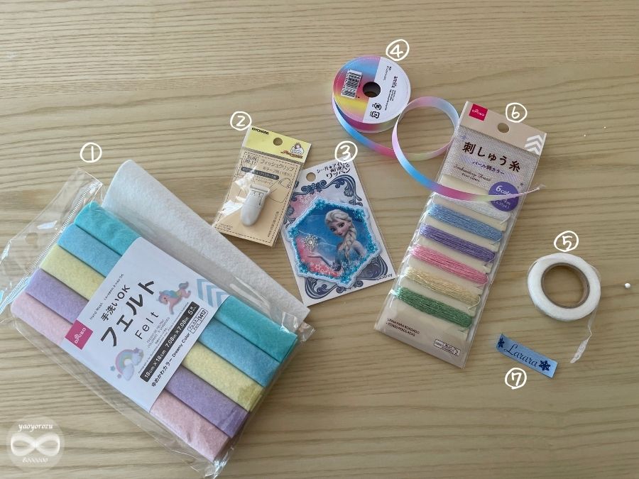 ループタオルの付け替えループを手作りするための材料一式