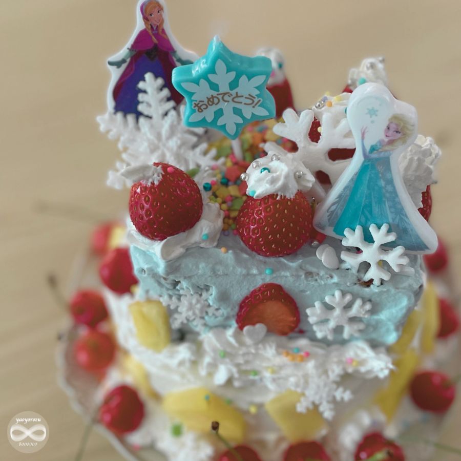 誕生日ケーキデコレーション_アナ雪