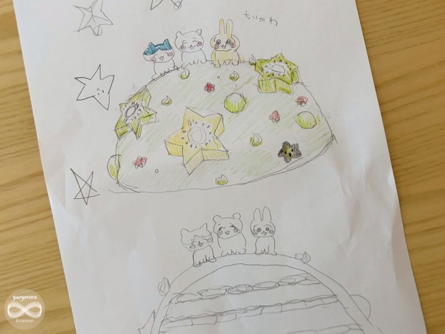 ちいかわケーキ完成イメージ