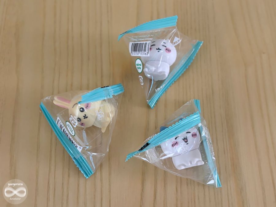 100均セリアで購入したちいかわ・ハチワレ・うさぎのフィギュア